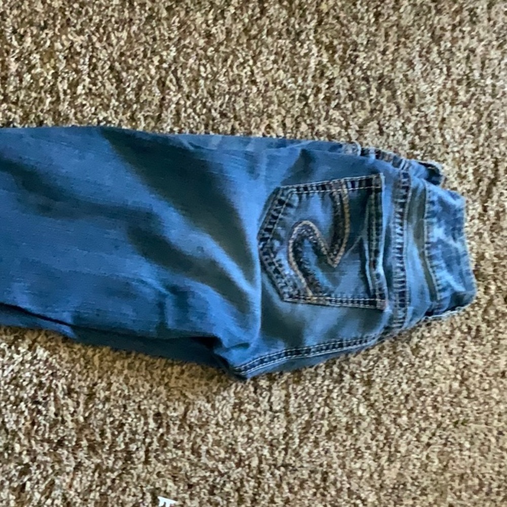 Silver skinny jeans